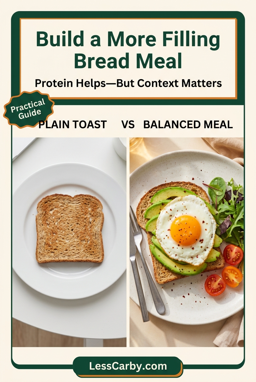 Pinterest graphic reading Build a More Filling Bread Meal
