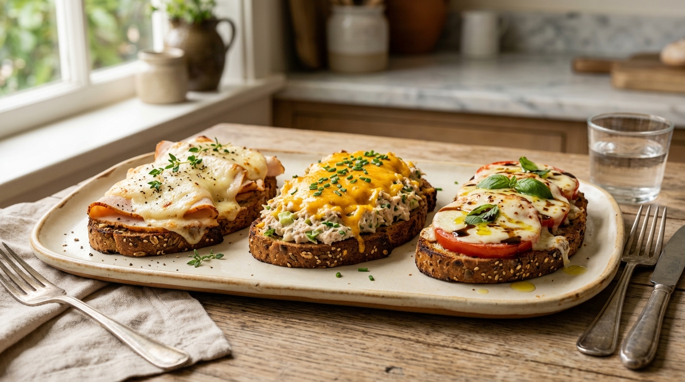 Low-Carb Open-Face Melts, 3 Ways: Fast Broiler Lunches