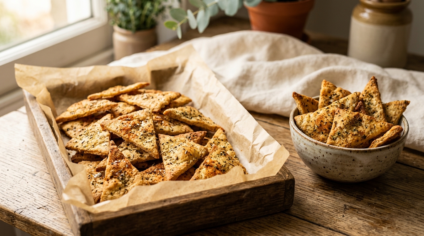 Low-Carb Bread Chips: Crisp Oven-Baked Dippers