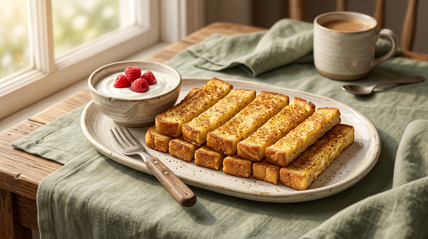 Low-Carb French Toast Sticks: Crisp, Dippable Breakfast