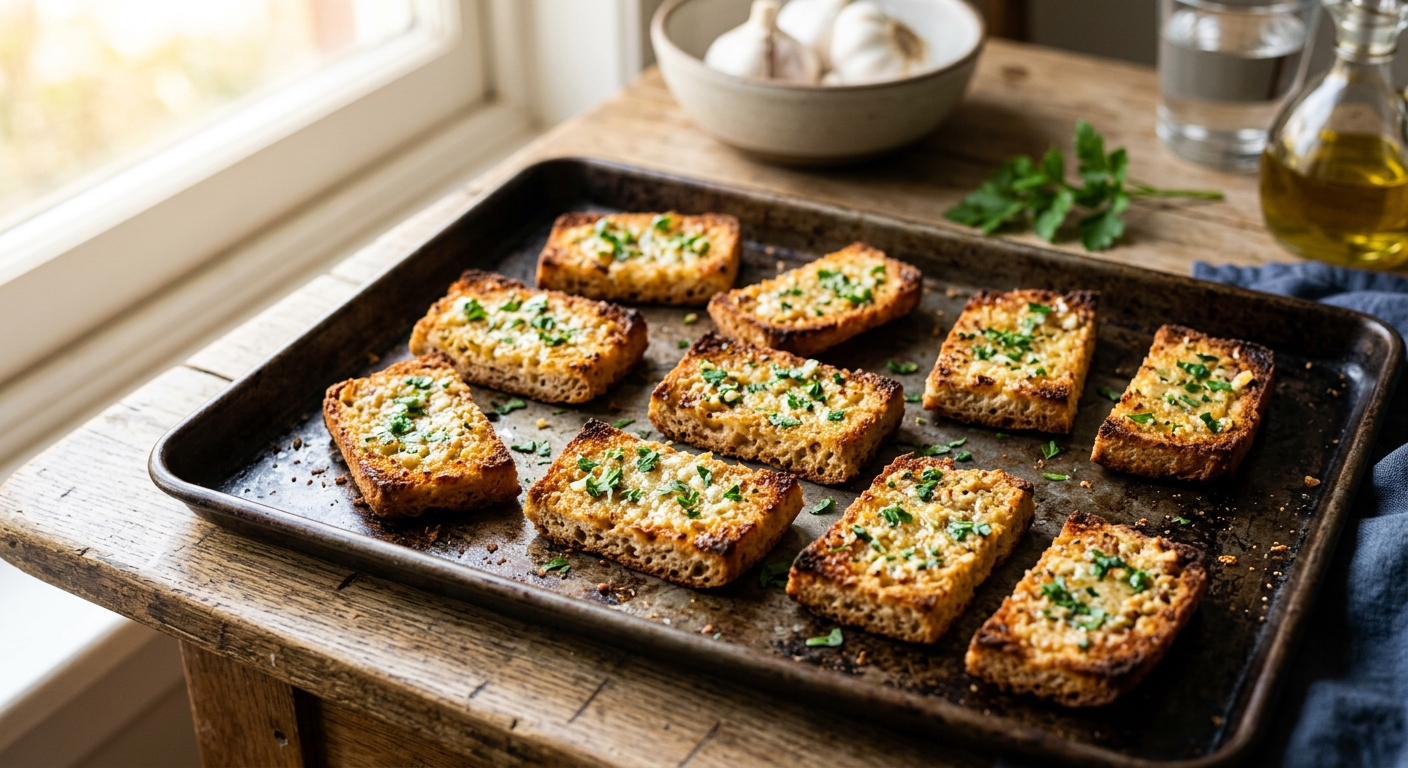 Low-Carb Garlic Bread: Crisp, Buttery, and Easy