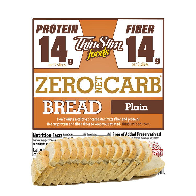 Package of ThinSlim Foods Zero Net Carb Plain Bread