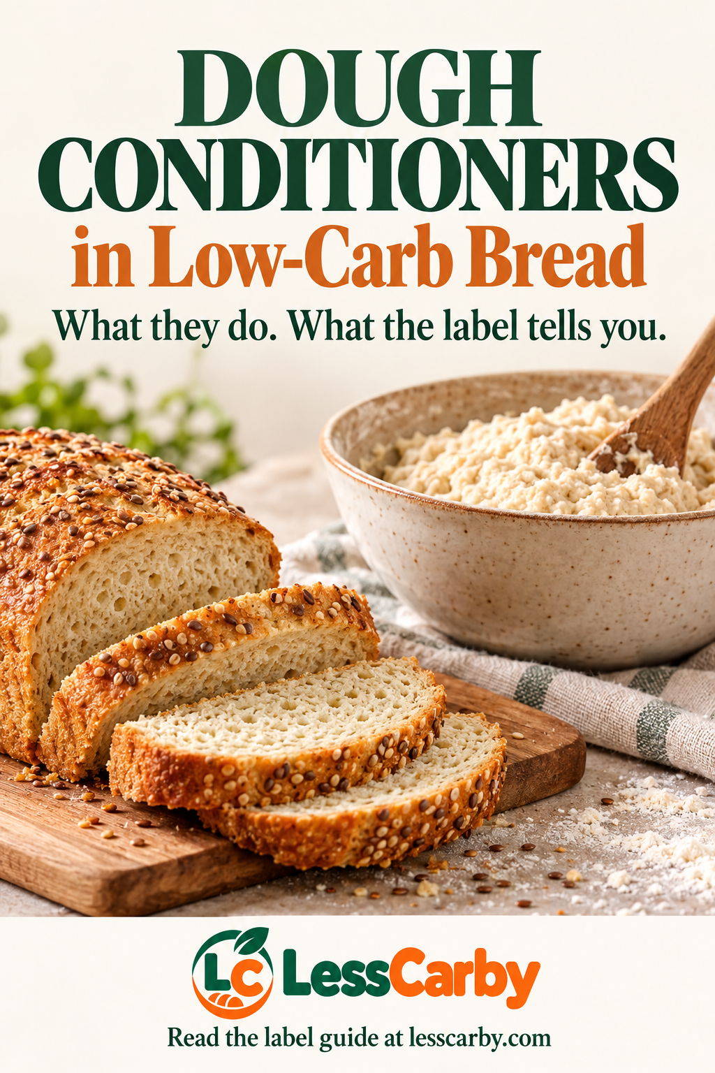 Dough conditioners in low-carb bread: what they do and what the label tells you